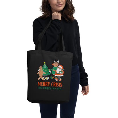 Eco Tote Bag 'Merry Crisis and a Happy New Fear'