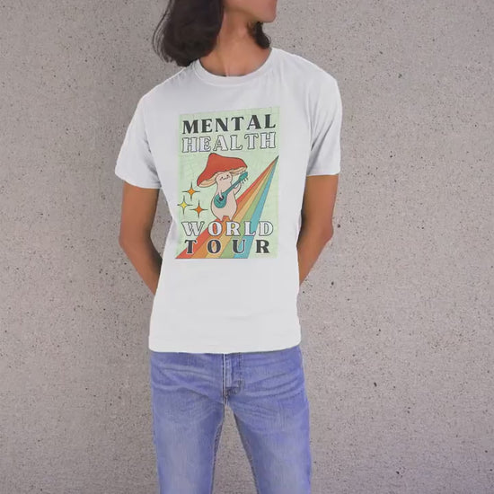 T-Shirt 'Mental Health World Tour', Mental Health Awareness, Unisex Shirt, Self Care, Gift for Him, Gift for Her, Tour Merchandize, Kindness