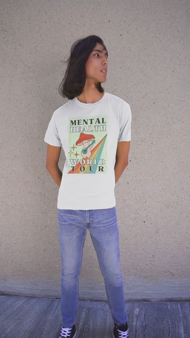 T-Shirt 'Mental Health World Tour', Mental Health Awareness, Unisex Shirt, Self Care, Gift for Him, Gift for Her, Tour Merchandize, Kindness