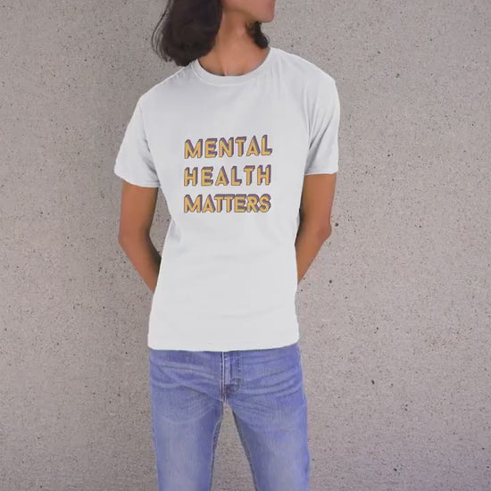 colorful T-Shirt 'Mental Health Matters', Mental Health Awareness, part of profit donated to charity, Self Care, ADHD, Anxiety, BPD