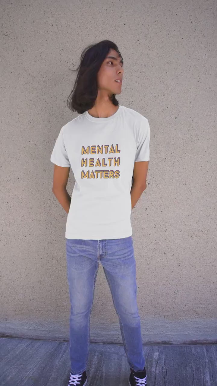 colorful T-Shirt 'Mental Health Matters', Mental Health Awareness, part of profit donated to charity, Self Care, ADHD, Anxiety, BPD