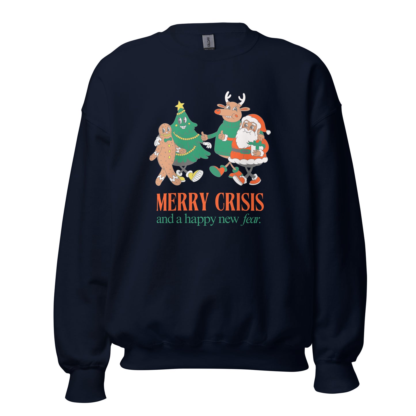 Unisex Sweatshirt 'Merry Crisis and a Happy New Fear'