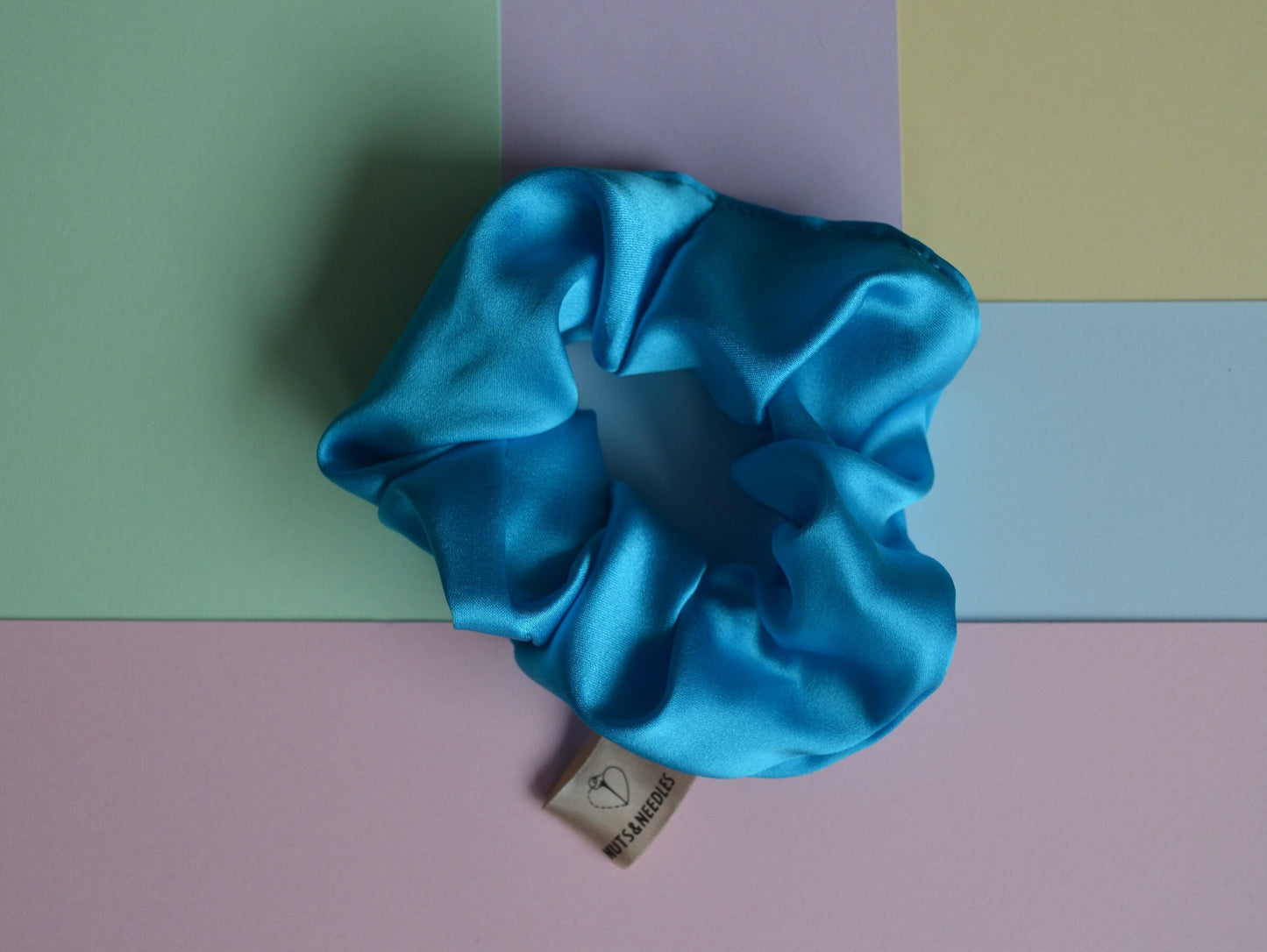 Scrunchie Anxiety + Mental Health Awareness, part of profit donated to Anxiety Charity, handmade gift for her, Silk hair accessory, selfcare