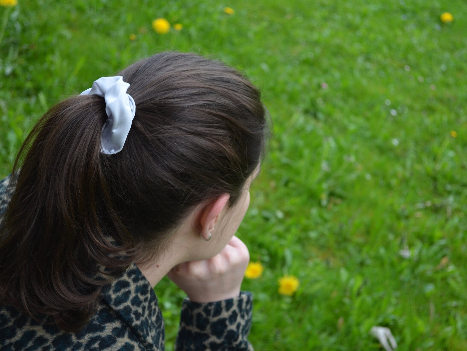 Silk Scrunchie Borderline Personality Disorder and Mental Health Awareness, part of profit donated to BPD Charity, handmade gift for her