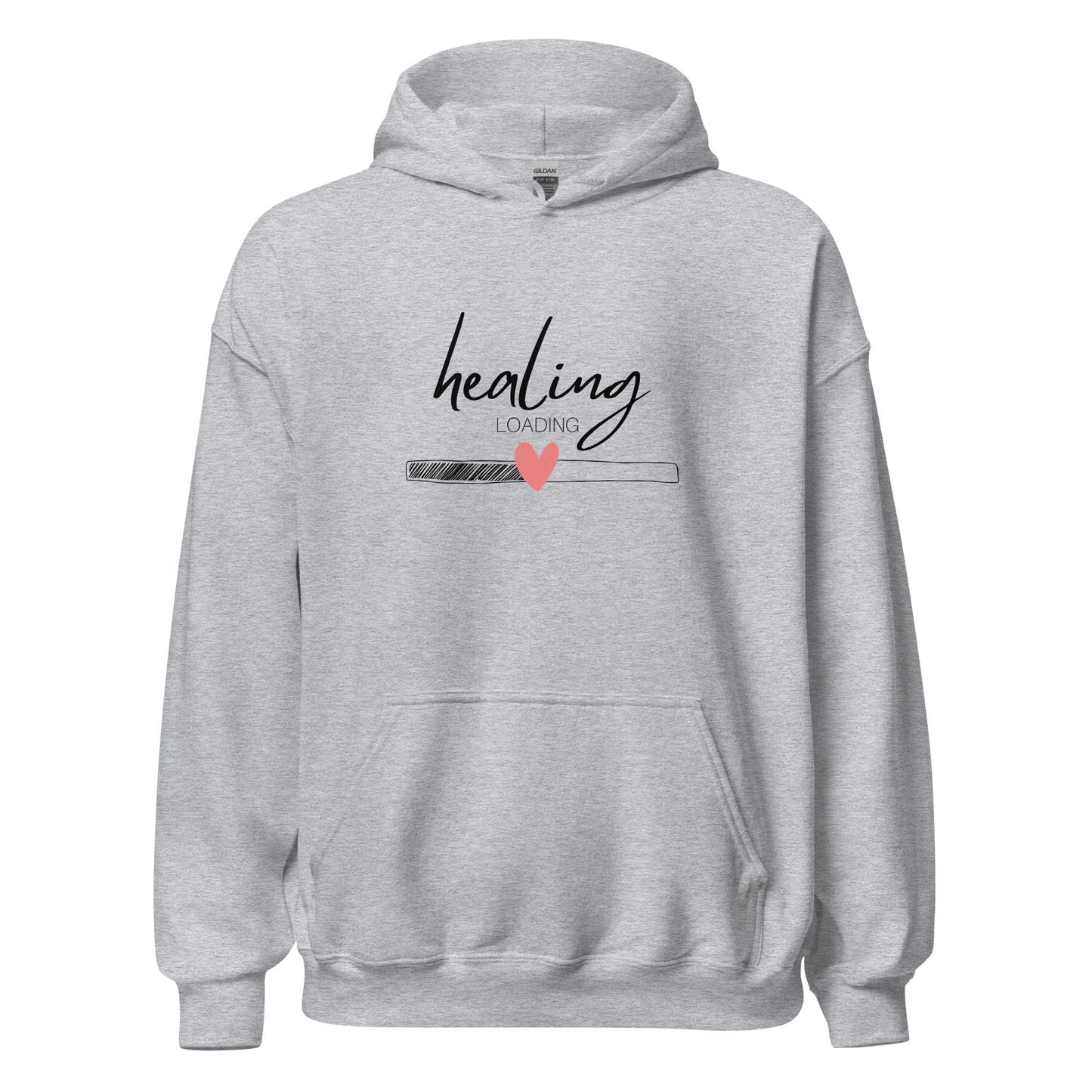 Mental Health Hoodie &#39;Healing Loading&#39;, part of profit donated to Mental Health Charity, Mental Health Awareness, Unisex Hoodie, Self Care