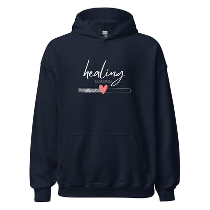 Mental Health Hoodie &#39;Healing Loading&#39;, part of profit donated to Mental Health Charity, Mental Health Awareness, Unisex Hoodie, Self Care