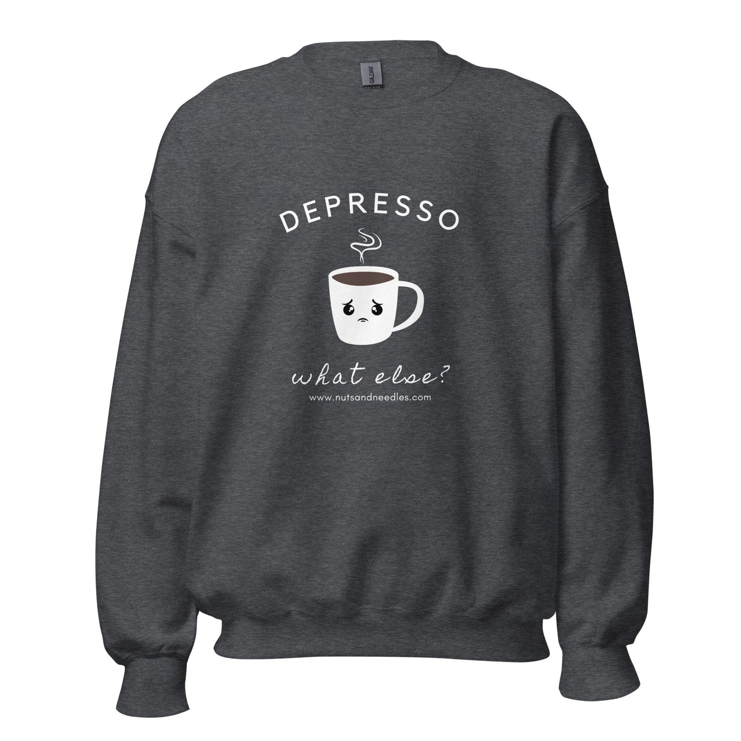 Mental Health Sweatshirt &#39;Depresso What Else?&#39;, Unisex Sweater, Depression Awareness, Mental Health Awareness, Coffee Hoodie