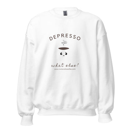 Mental Health Sweatshirt &#39;Depresso What Else?&#39;, Unisex Sweater, Depression Awareness, Mental Health Awareness, Coffee Hoodie