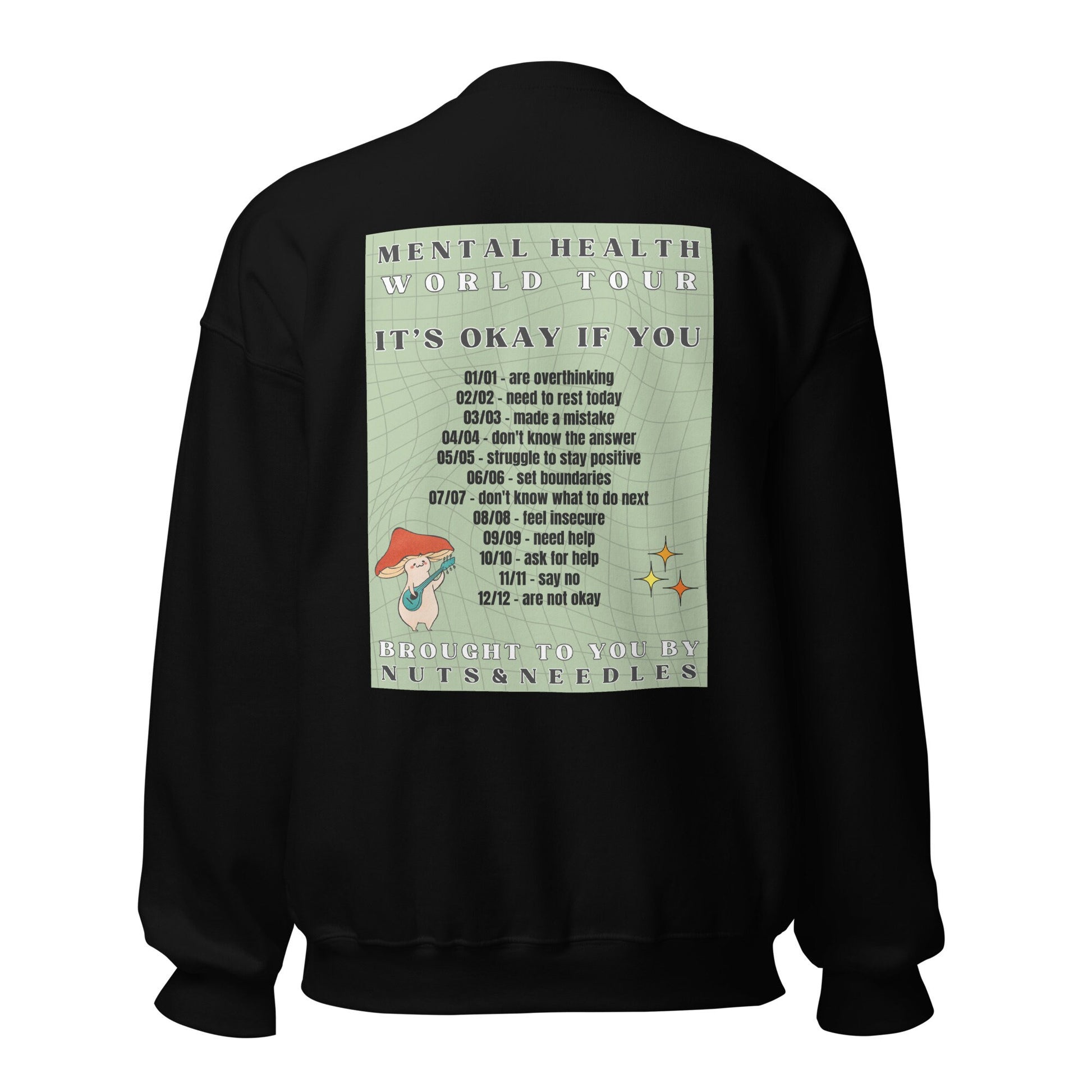 Sweatshirt &#39;Mental Health World Tour&#39;, Mental Health Awareness, Unisex Sweater, Self Care, Tour Merchandize