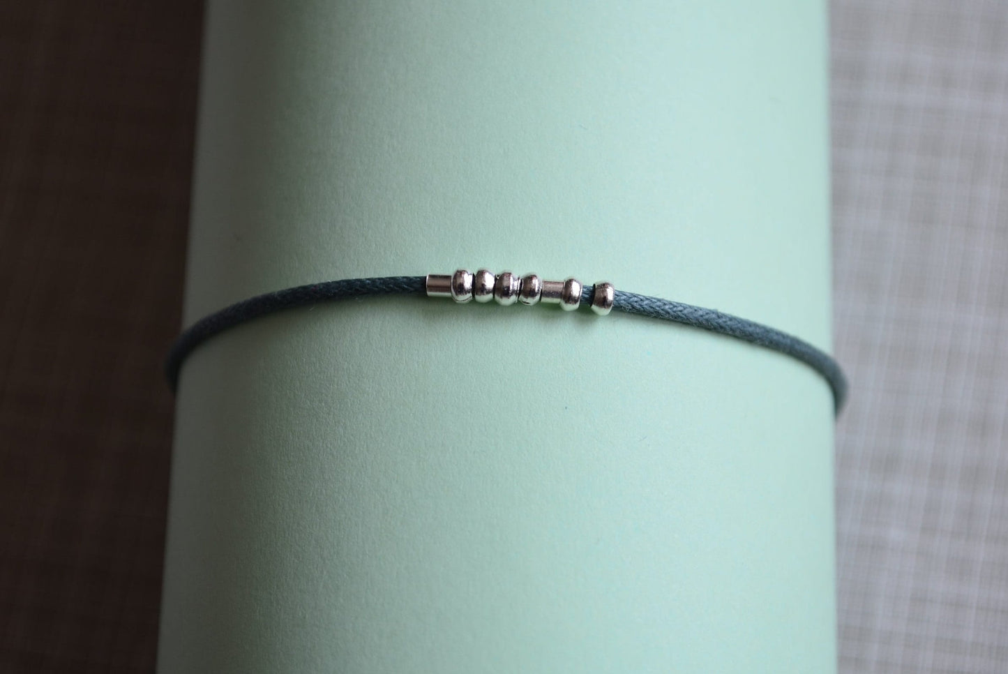 Minimalist Morse Code Bracelet, DID Awareness, part of profit donated to charity, Mental Health, handmade jewelry, anti stress jewelry