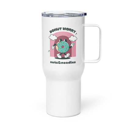 Travel Mug 'Donut Worry', Mental Health Awareness, part of profit donated to charity, Self Care, coffee mug, tea cup, drinks