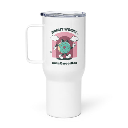 Travel Mug 'Donut Worry', Mental Health Awareness, part of profit donated to charity, Self Care, coffee mug, tea cup, drinks