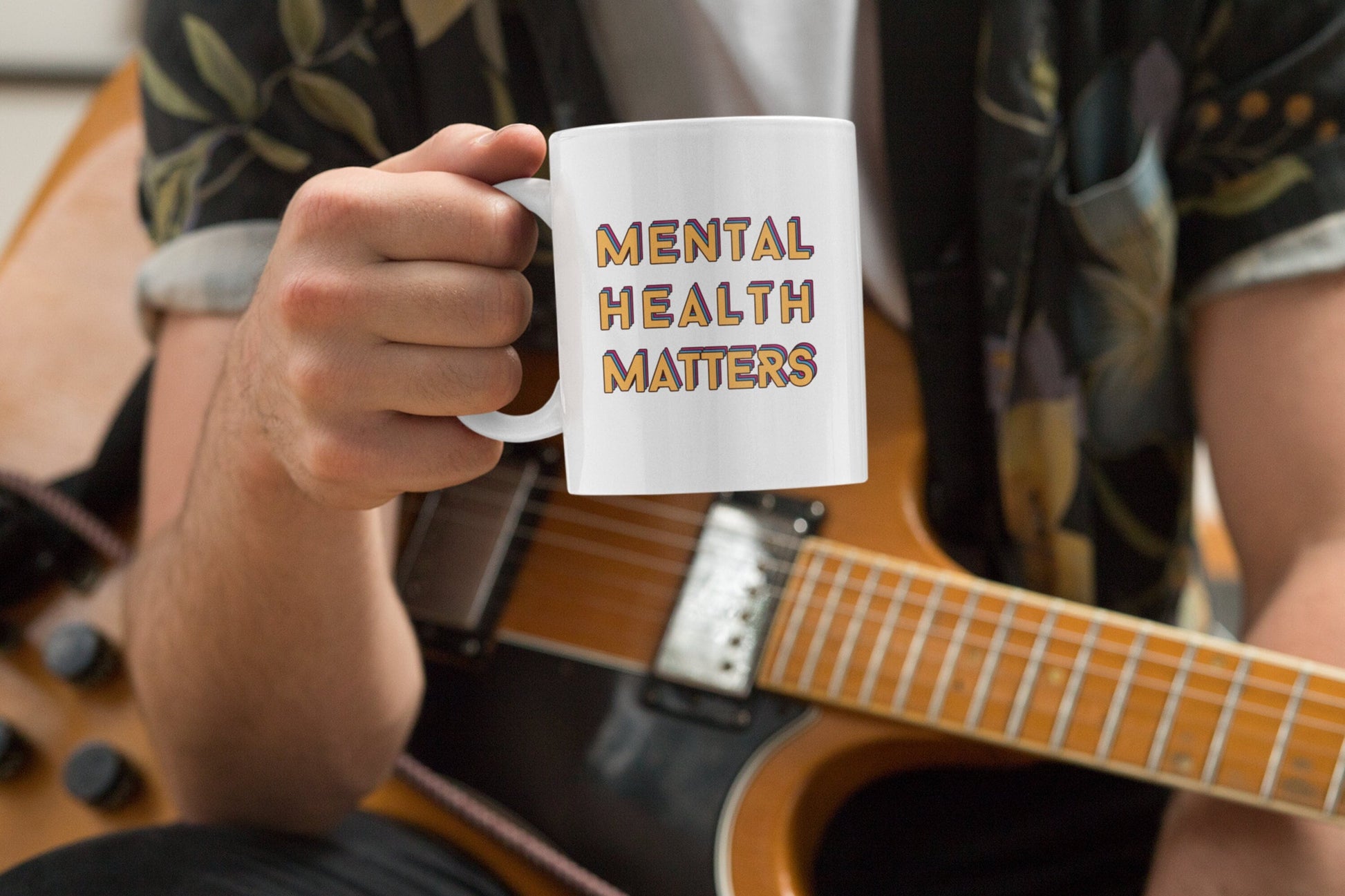 colorful Mug 'Mental Health Matters', Mental Health Awareness, part of profit donated to charity, Self Care, coffee mug, tea cup, drinks