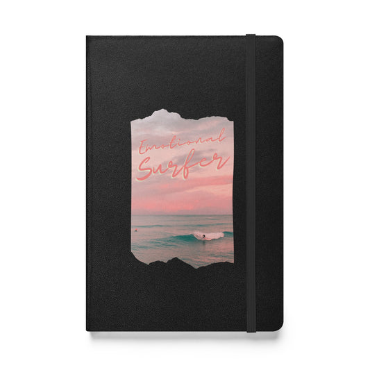 Mental Health Awareness Notebook &#39;Emotional Surfer&#39;, Hardcover bound notebook, part of profit donated to Mental Health Awareness charity