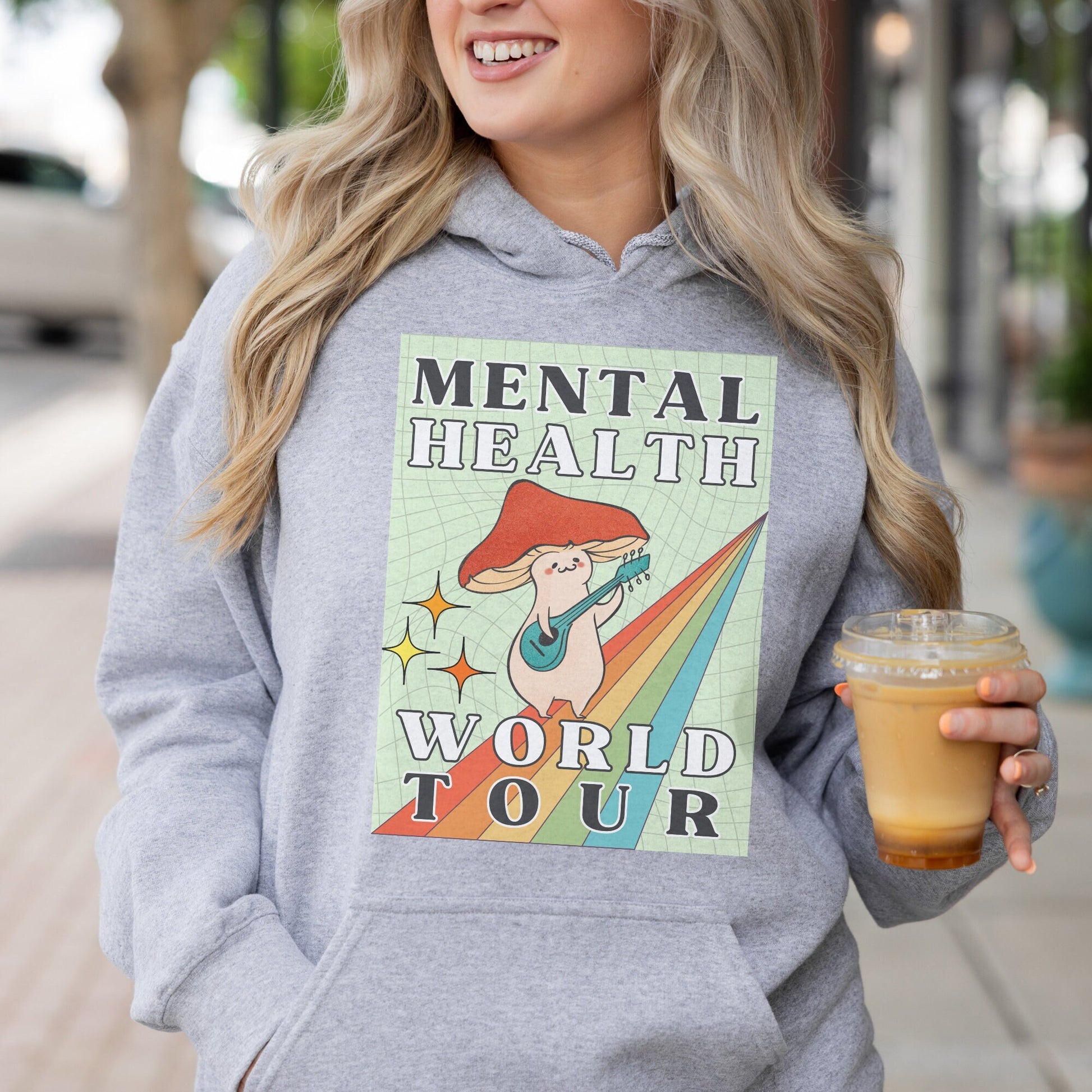 Hoodie 'Mental Health World Tour', Mental Health Awareness, Unisex Hoodie, Self Care, Gift for Him, Gift for Her, Tour Merchandize