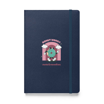 Notebook 'Donut Worry', Mental Health Awareness, hardcover journal, part of profit donated to charity, gratitude journal