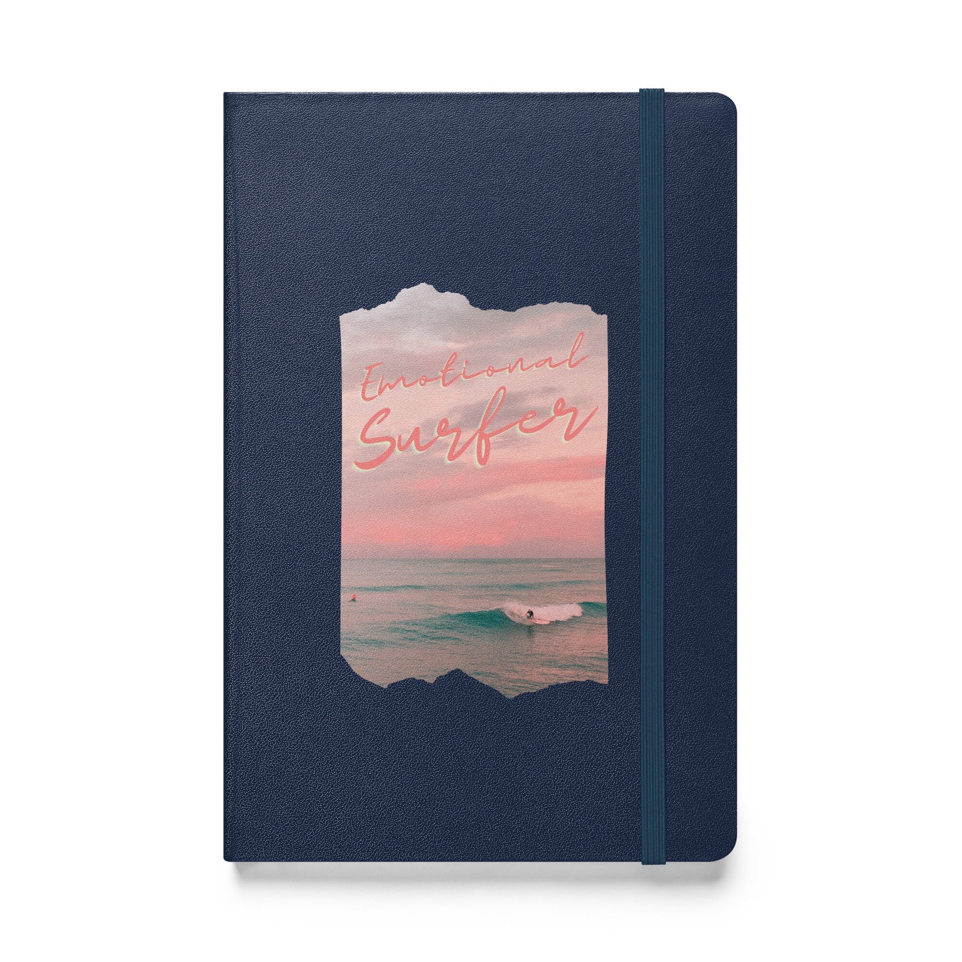 Mental Health Awareness Notebook &#39;Emotional Surfer&#39;, Hardcover bound notebook, part of profit donated to Mental Health Awareness charity