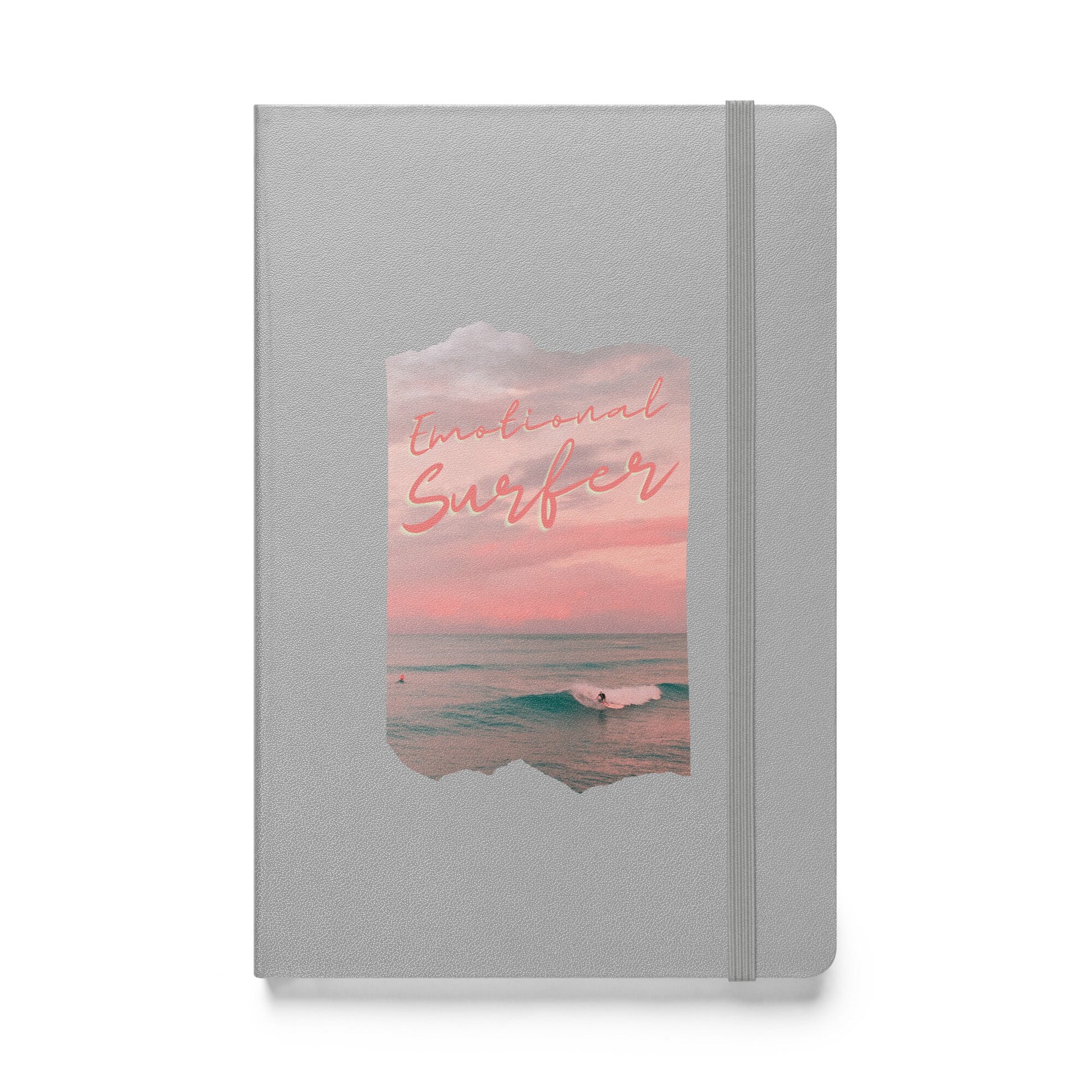 Mental Health Awareness Notebook &#39;Emotional Surfer&#39;, Hardcover bound notebook, part of profit donated to Mental Health Awareness charity