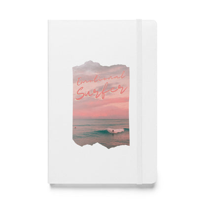 Mental Health Awareness Notebook &#39;Emotional Surfer&#39;, Hardcover bound notebook, part of profit donated to Mental Health Awareness charity